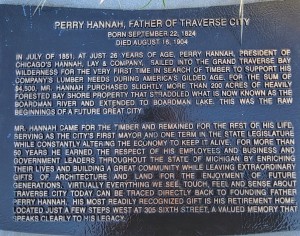 Perry Hannah Biography Sign Traverse City Michigan
