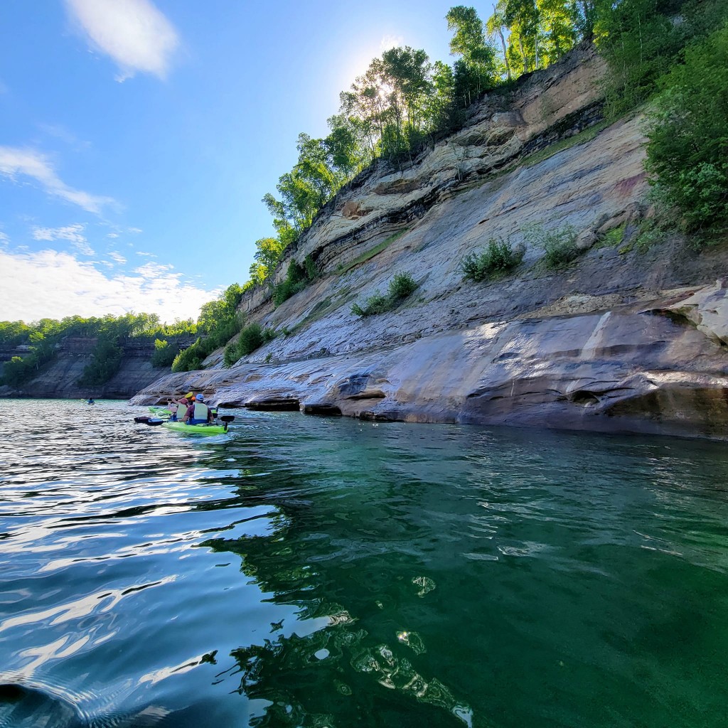 Pictured Rocks Kayak Trip 2022 Lake Superior Cliffs Sunshine