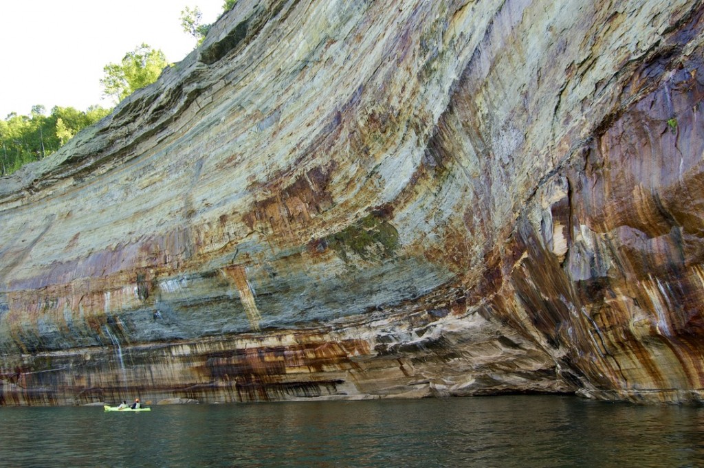 Pictured Rocks Kayak Trip 2022 Lake Superior Size Comparison Tall Cliffs