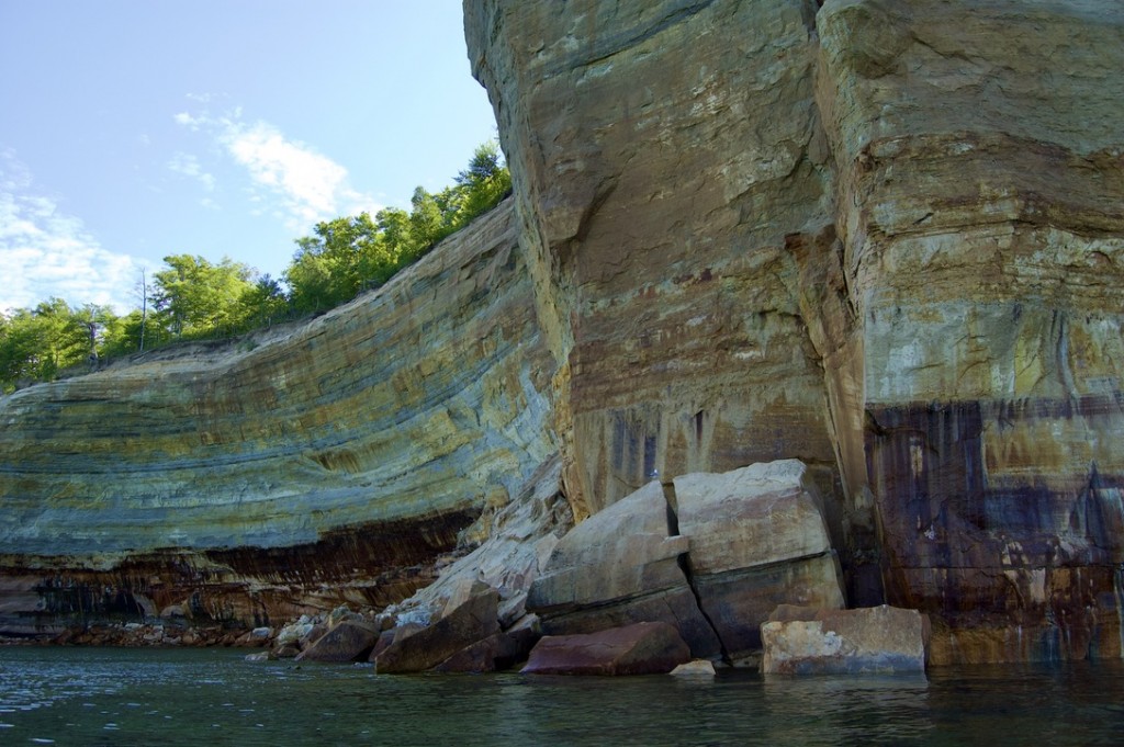 Pictured Rocks Kayak Trip 2022 Rock Formations in Lake Superior