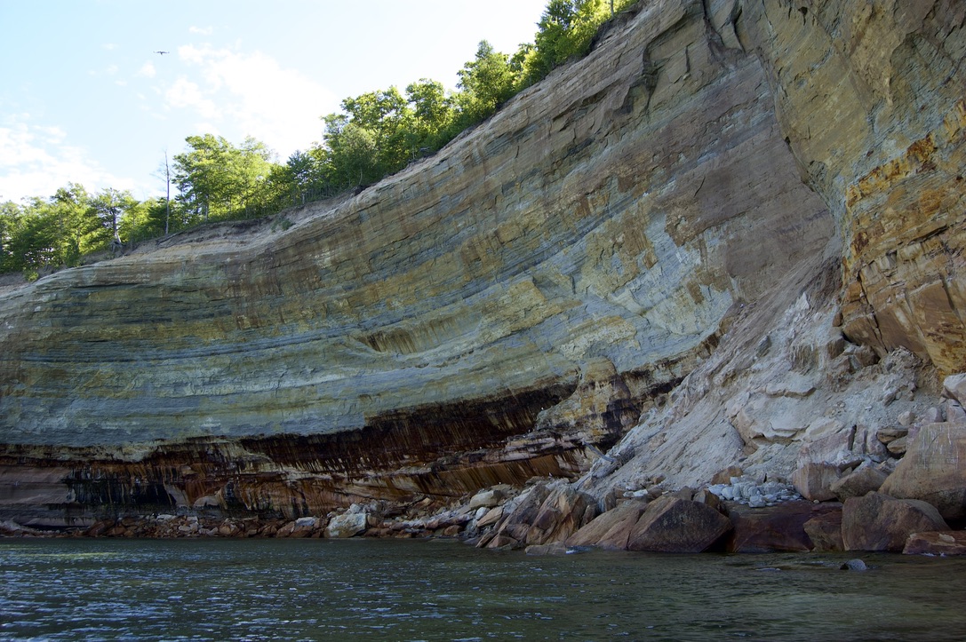 Pictured Rocks Kayak Trip 2022 Sandstone Cliffs Rockfall Lake Superior