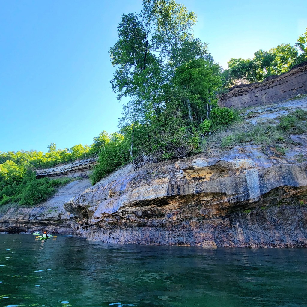 Pictured Rocks Kayak Trip 2022 Sandstone Cliffs Trees Lake Superior