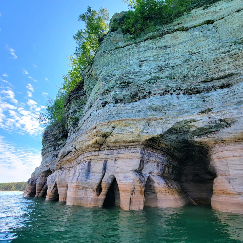 Pictured Rocks Kayak Trip 2022 Sea Cave Detail Miners Castle