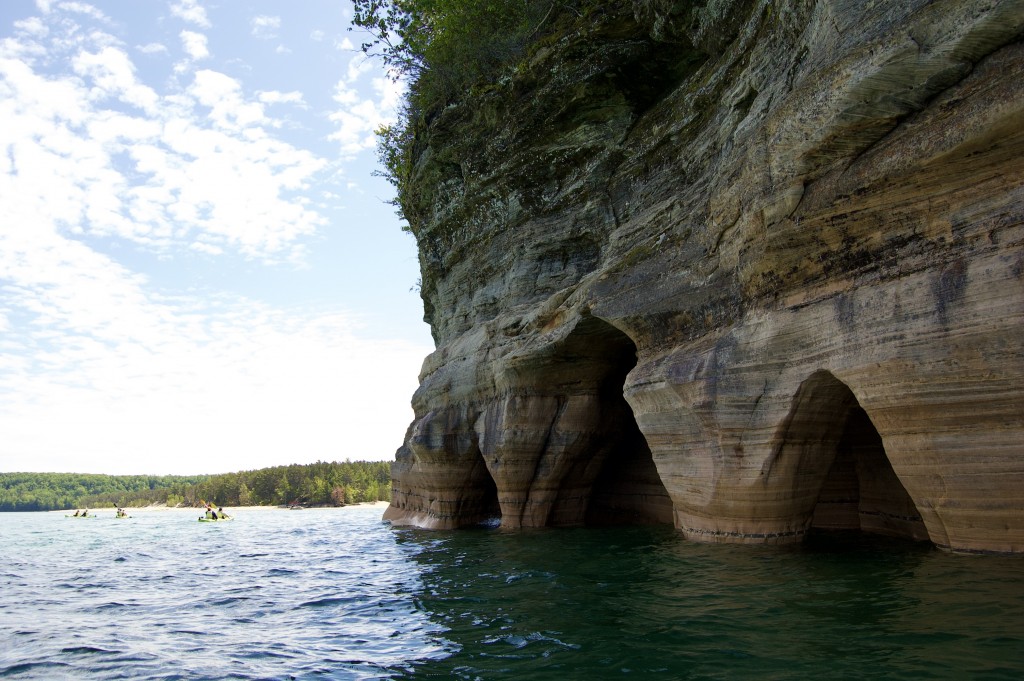 Pictured Rocks Kayak Trip 2022 Under Miners Castle