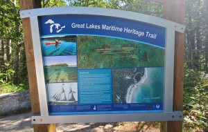 Portland Shipwreck Great Lakes Maritime Heritage Trail Sign