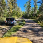Drummond Island 2022 Jeeps on Fossil LEdges Trail