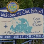Drummond Island Sign Lake Huron Michigan