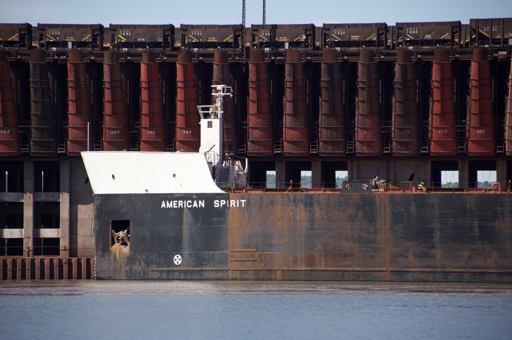 American Spirit at the Marquette ore dock, June