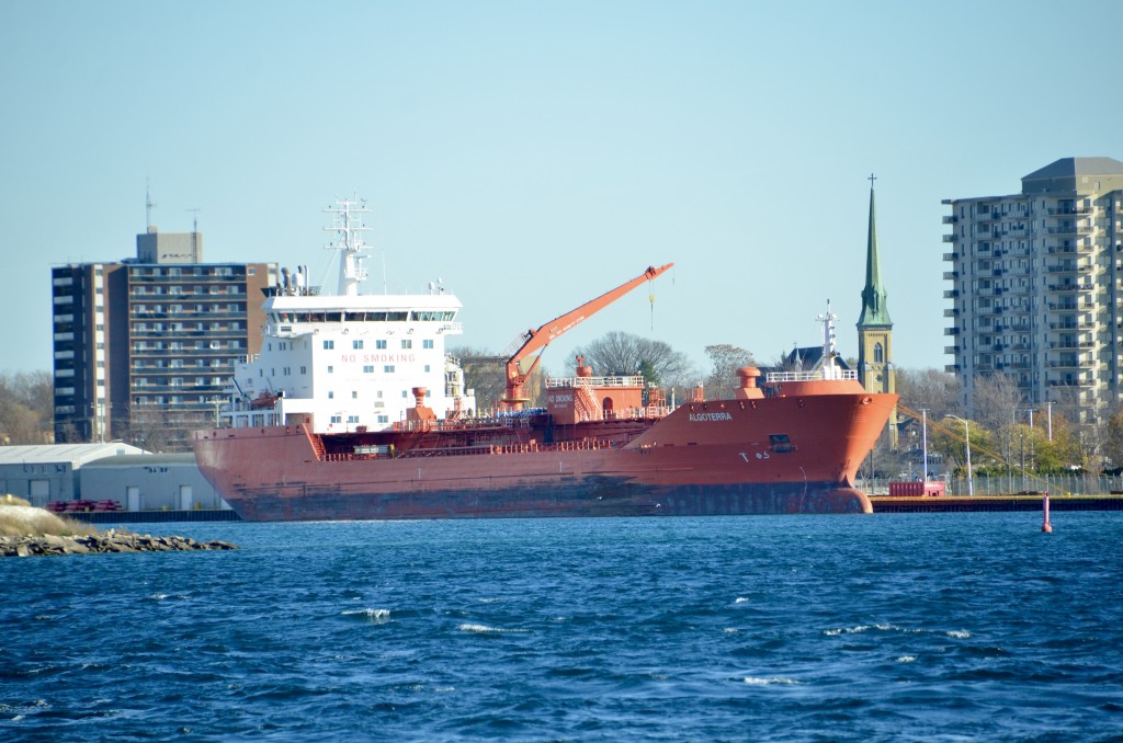 Algoterra docked in Sarnia, viewed from Port Huron in November