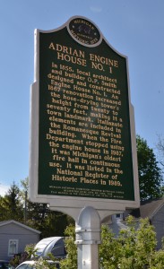 Adrian Engine House Michigan Historical Marker