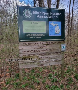 Dolan Nature Sanctuary Sign Michigan