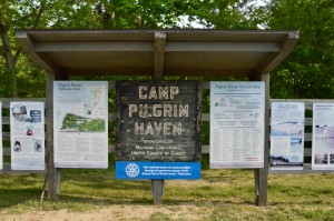 Pilgrim Haven Natural Area Sign Parking Lot