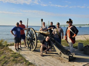 Colonial Michilimackinac Guns Across the Straits Cannon Group Shot 2023