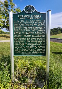 Leelanau County Poor Farm Barn Michigan Historical Marker 2