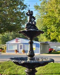 Onekama Memorial Fountain Detail Michigan