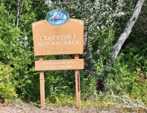 Clay Cliffs Natural Area Sign Leelanau