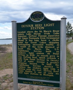 DeTour Reef Light Michigan Historical Marker Side 1