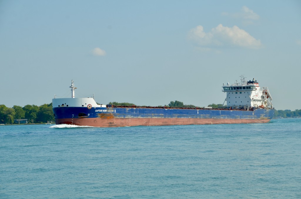 Captain Henry Jackman heading up the St. Clair River - July