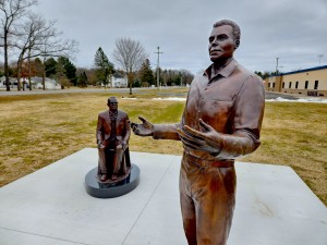 James Earl Jones Donald Crouch Statue Brethren Michigan