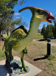 WMU Dinosaur Park Parasauralophus Close Up