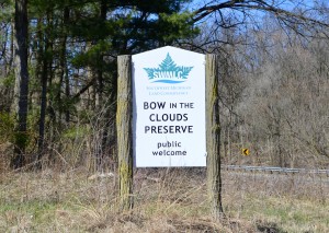 Bow in the Clouds Preserve Kalamazoo Sign