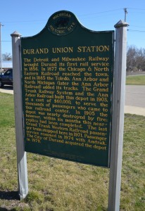 Durand Union Station Historical Marker 2
