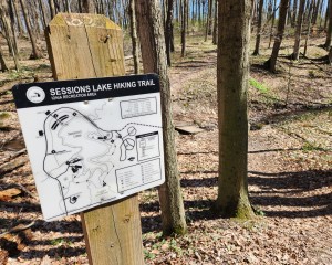 Sessions Lake Hiking Trail Map Woods Ionia